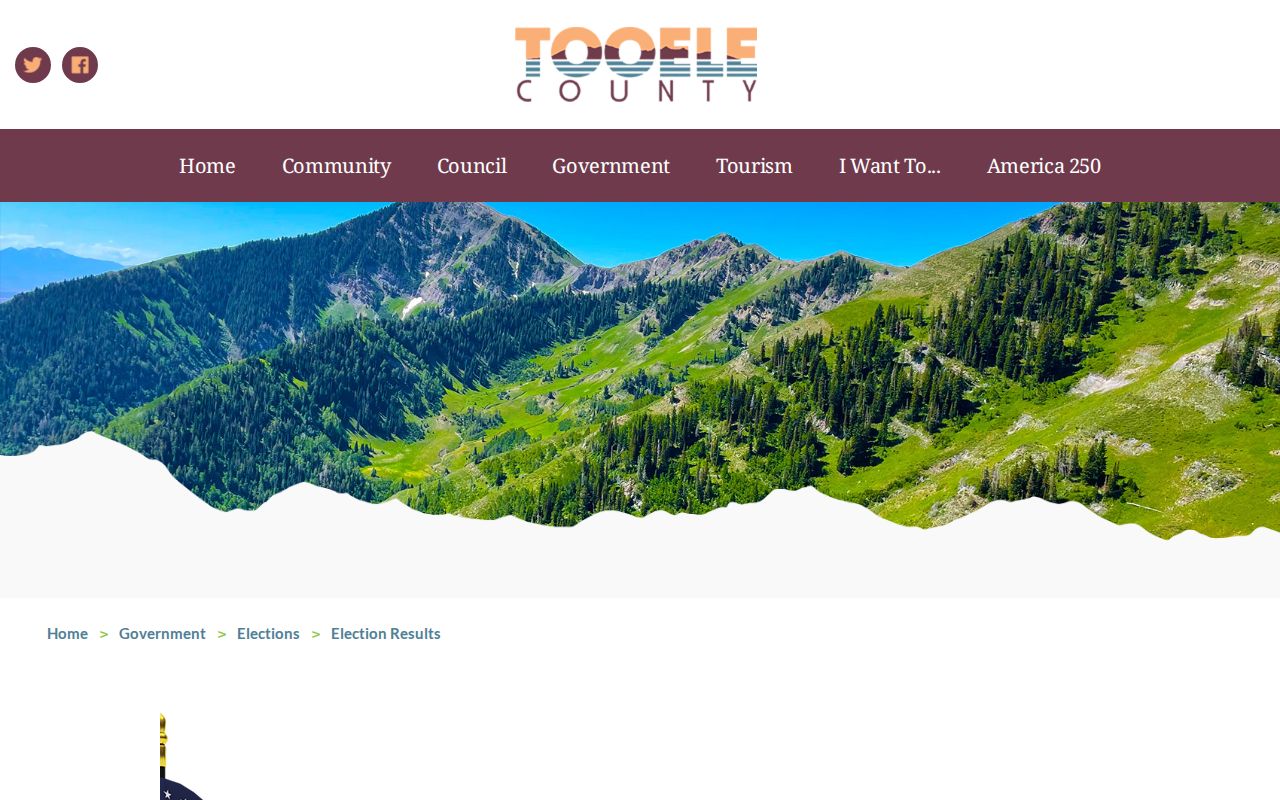 Tooele County election archive landing page