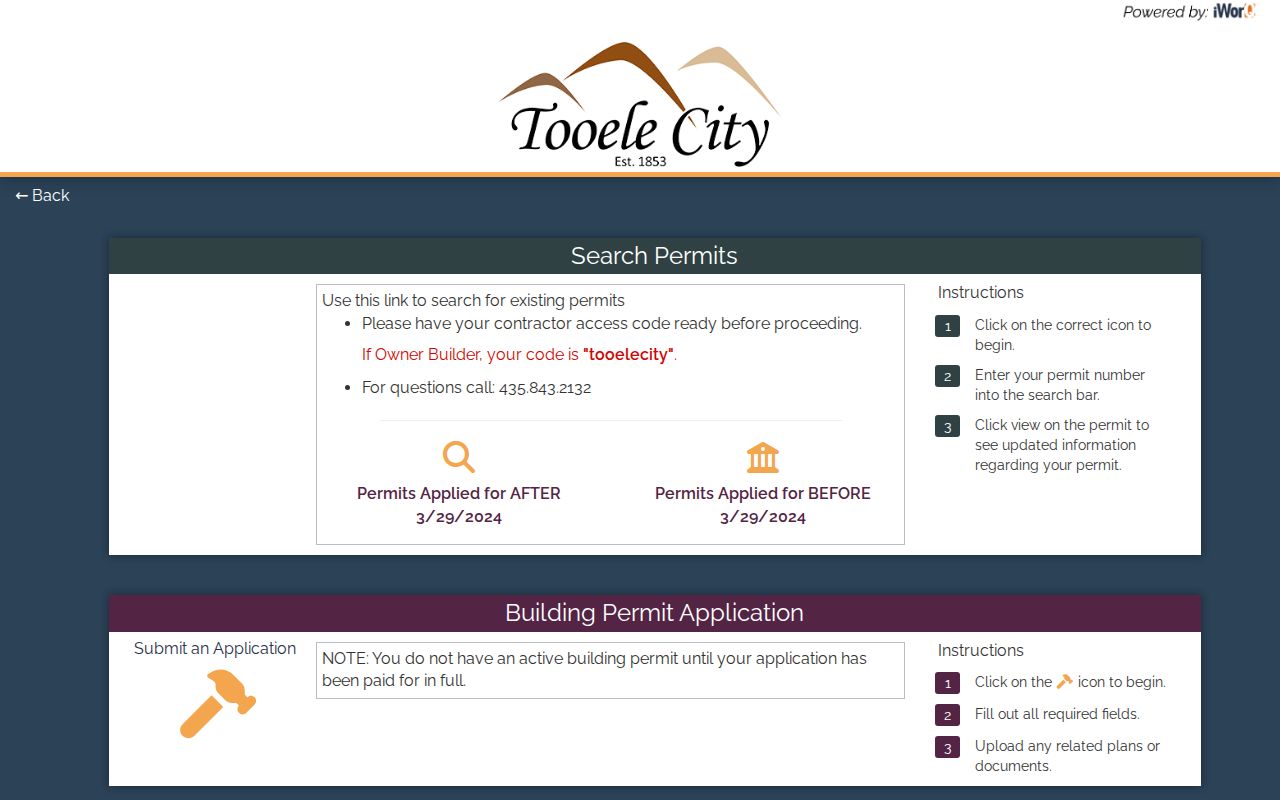 Tooele County map and parcel context for a block lookup
