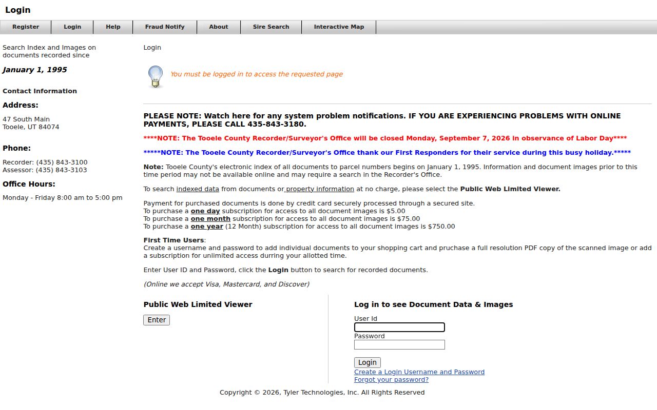 Sample Tooele County warranty deed record